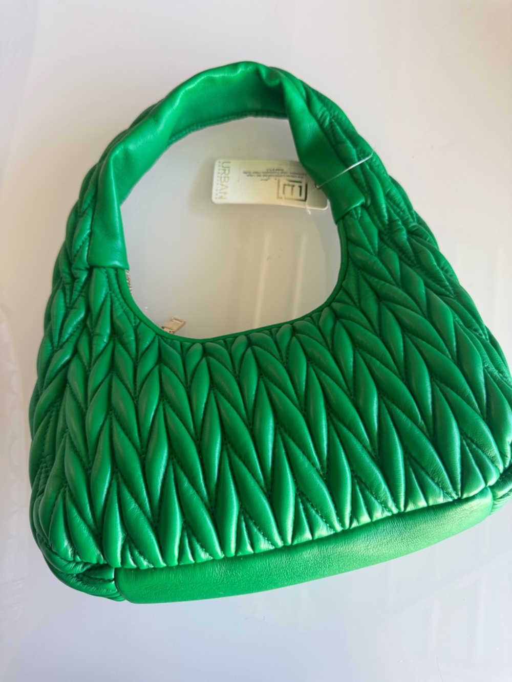 Urban Expressions Emerald Quilted Shoulder Hobo